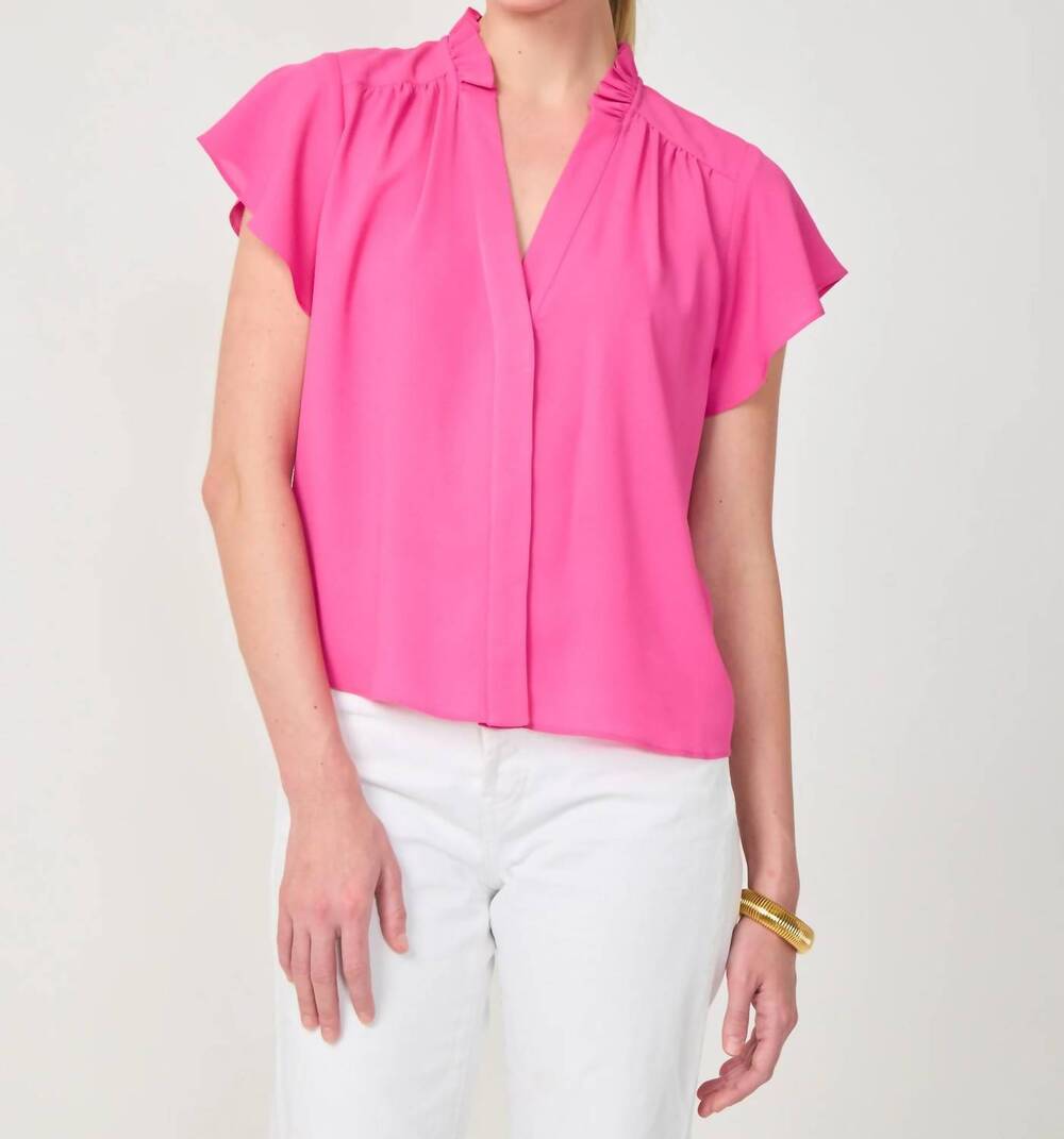NEW GILNER FARRAR women's della blouse in french rose